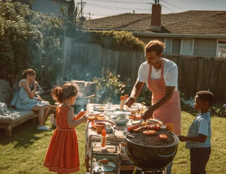 Friends at a summer gathering, and how to look after your gut through the social season | Gutsi