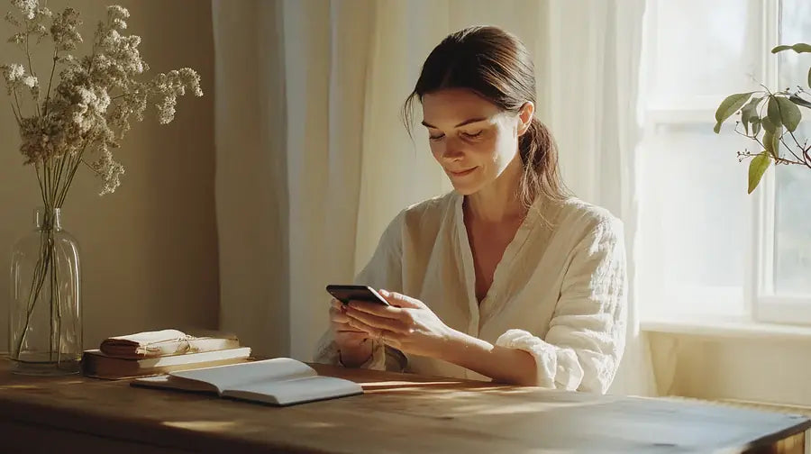 Oura Ring on a finger next to a Gutsi device, representing wearable health tracking and gut health monitoring