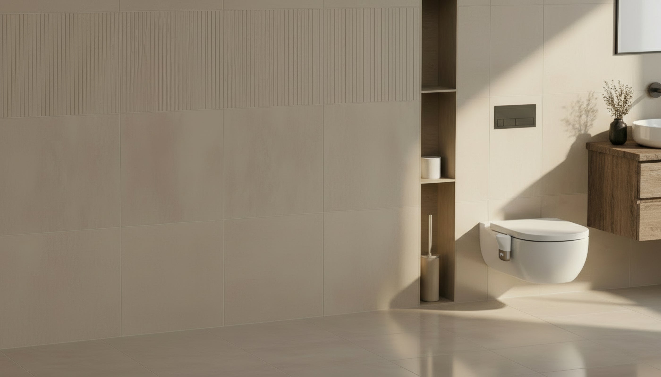 Gutsi device on a toilet